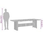 vidaXL Table de jardin et dessus en bois d'acacia noir résine tressée