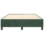 vidaXL Cadre de lit Vert foncé 140x190 cm Velours