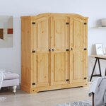 vidaXL Garde-robe avec 3 portes Gamme Corona pin mexicain