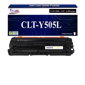 T3AZUR - Toner compatible avec Samsung CLT-Y505L pour Samsung ProXpress C2620DW C2670FW C2680FX - Jaune