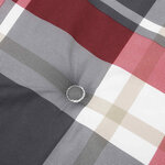 vidaXL Coussin de banc de jardin motif à carreaux rouges 200x50x4 cm