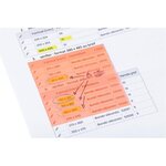 Bloc de 100 notes repositionnables transparentes 75 x 75 mm assortis