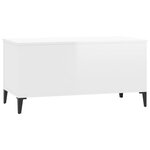vidaXL Table basse Blanc brillant 90x44 5x45 cm Bois d'ingénierie