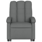 vidaXL Fauteuil de massage inclinable Gris foncé Tissu