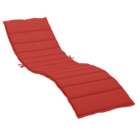 vidaXL Coussin de chaise longue rouge 200x70x3 cm tissu oxford