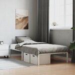vidaXL Cadre de lit métal blanc 100x190 cm