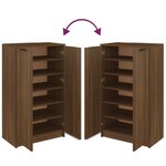 vidaXL Meuble à chaussures Chêne marron 59x35x100 cm Bois d'ingénierie
