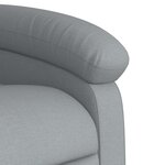 vidaXL Fauteuil de massage inclinable électrique gris clair tissu
