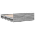 vidaXL Cadre de lit et tiroirs sonoma gris 120x200cm bois d'ingénierie