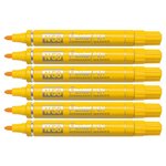 Marqueur Permanent N50 Corps Aluminium Pointe Ogive 2mm Jaune x 6 PENTEL
