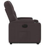vidaXL Fauteuil inclinable électrique marron foncé tissu