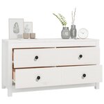 vidaXL Armoire latérale Blanc 100x40x54 cm Bois de pin massif