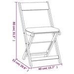 vidaXL Ensemble de bistro pliable 3 Pièces avec coussins Acacia solide