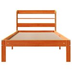 vidaXL Cadre de lit sans matelas cire marron 90x190 cm bois pin massif