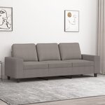 vidaXL Canapé à 3 places Taupe 180 cm Tissu