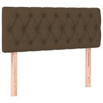 vidaXL Sommier à lattes de lit et matelas et LED Marron foncé 90x200cm