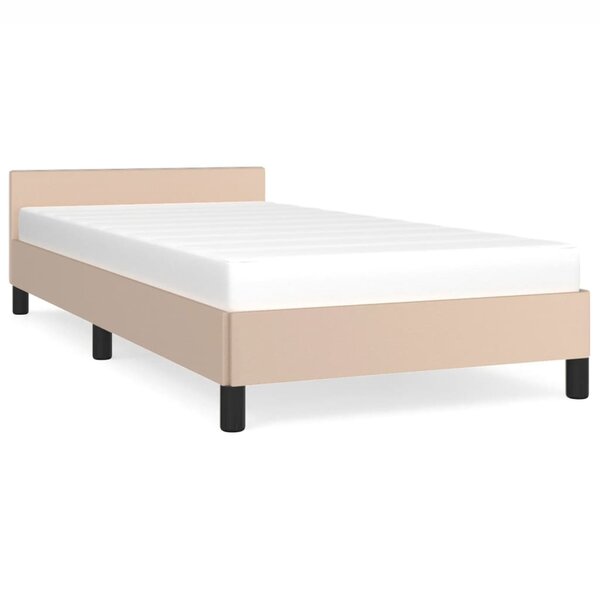 vidaXL Cadre de lit avec tête de lit Cappuccino 80x200 cm Similicuir