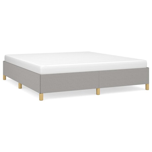 vidaXL Cadre de lit Gris clair 160x200 cm Tissu