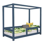 Lit cabane enfant BUNKY 120 x 200 bleu marine