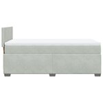 vidaXL Sommier à lattes de lit et matelas Gris clair 100x200cm Velours