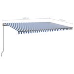 vidaXL Auvent automatique sur pied 500x350 cm Bleu/Blanc