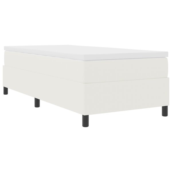 Lit à ressorts vidaXL Crème 90x200 cm en tissu corduroy