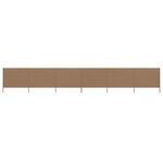 vidaXL Paravent 6 panneaux Tissu 800 x 160 cm Taupe