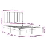 vidaXL Cadre de lit Blanc Bois de pin massif 120x200 cm