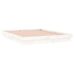 vidaXL Cadre de lit à LED sans matelas blanc bois massif