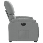 vidaXL Fauteuil inclinable électrique gris clair tissu
