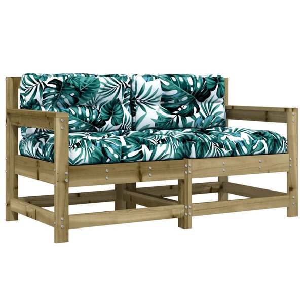 vidaXL Chaises de jardin avec coussins lot de 2 bois de pin imprégné