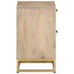 vidaXL Table de chevet 40x30x50 cm bois massif manguier et fer