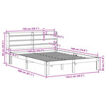 vidaXL Cadre de lit sans matelas cire marron 140x190cm bois pin massif