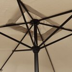 vidaXL Parasol avec mât en métal 300 x 200 cm Taupe