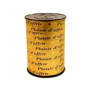 Bolduc bobine plaisir d'offrir 225mx10mm or clairefontaine