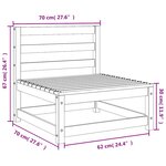 vidaXL Canapés centraux de jardin 2 Pièces marron miel bois de pin solide