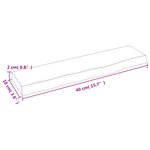 vidaXL Étagère murale 40x10x2 cm bois de chêne massif non traité