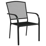 vidaXL Ensemble à manger de jardin 3 Pièces anthracite acier