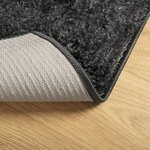 vidaXL Tapis ISTAN à poils longs aspect brillant anthracite 80x150 cm