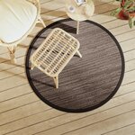 vidaXL Tapis d'extérieur marron Ø120 cm PP