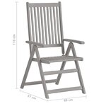 vidaXL Chaises inclinables de jardin 2 Pièces avec coussins Bois d'acacia