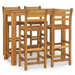 vidaXL Ensemble de bar de jardin 5 Pièces bois d'acacia solide