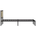 vidaXL Cadre de lit en métal avec tête de lit chêne sonoma 137x190 cm