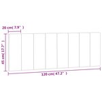 vidaXL Coussin de tête de lit gris clair 120 cm velours