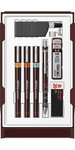 rOtring Set College : Porte-mine 0.5 + 3 Stylos Isograph 0.2/0.4/0.6mm + gomme + 12 mines HB + flacon d'encre 23 ml + attache compas