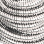 vidaXL Tuyau d'arrosage buse de pulvérisation argenté 0 6" 30 m inox