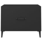 vidaXL Tables basses avec pieds en métal 2 Pièces Noir 50x50x40 cm