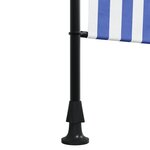 vidaXL Store roulant d'extérieur bleu et blanc 150x270 cm tissu acier