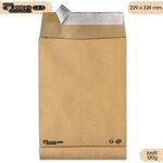 Lot de 1000 enveloppes kraft 120g à soufflets c4 - gamme courrier+