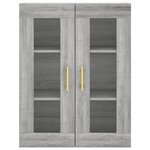 vidaXL Buffet haut Sonoma gris 69 5x34x180 cm Bois d'ingénierie